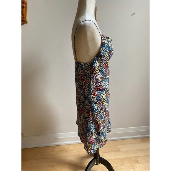 ROWA Women Black Floral Spaghettis Strap Dress BNWOT Sz XS Cowl Neck - Picture 3 of 6